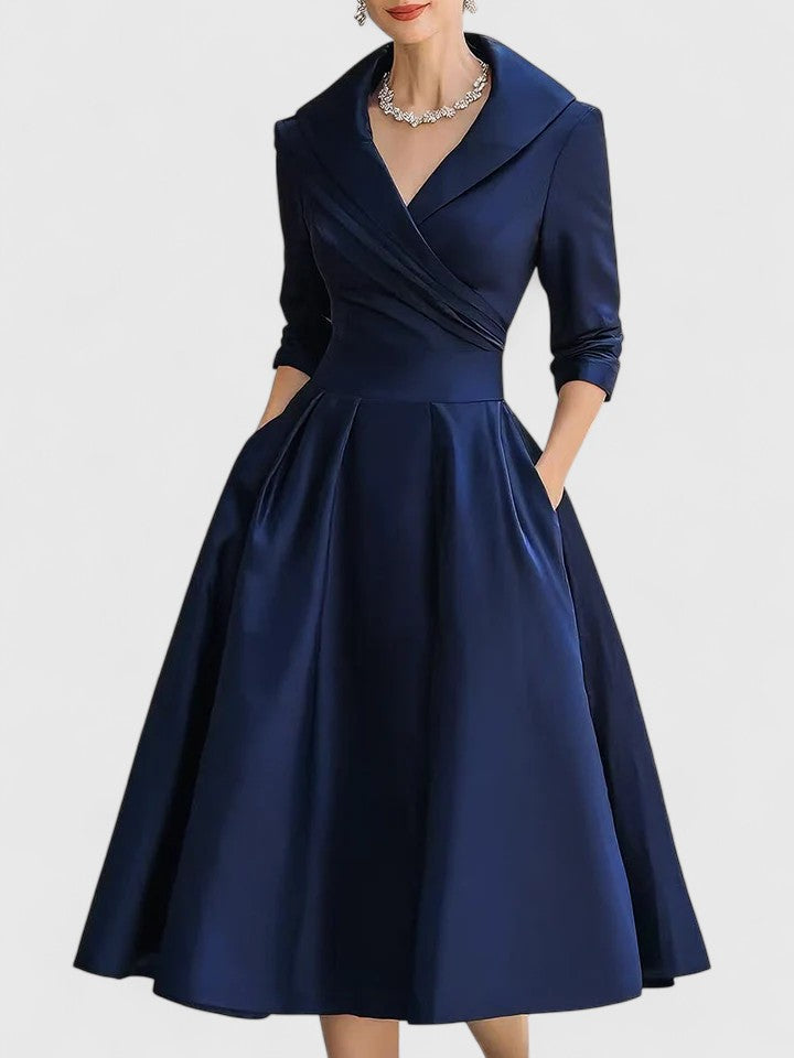 Abito Midi Donna Linea Fluida Stile Raffinato