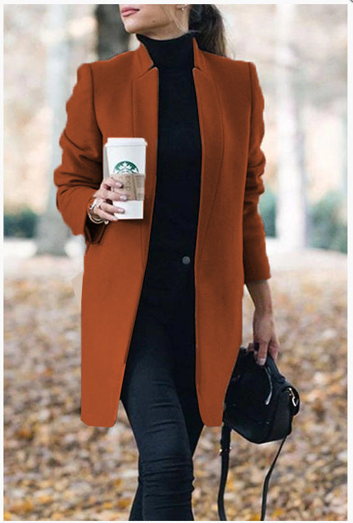 Cappotto Donna Semplice Classico Vestibilità Regolare
