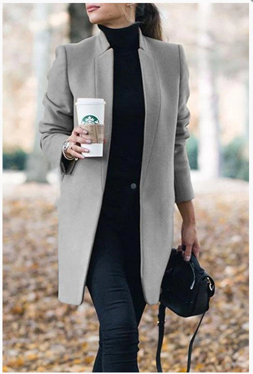 Cappotto Donna Semplice Classico Vestibilità Regolare