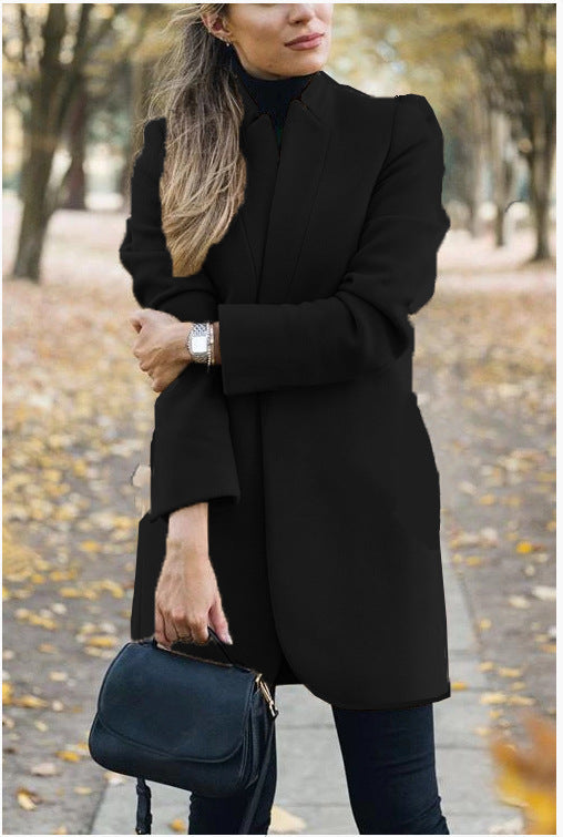 Cappotto Donna Semplice Classico Vestibilità Regolare