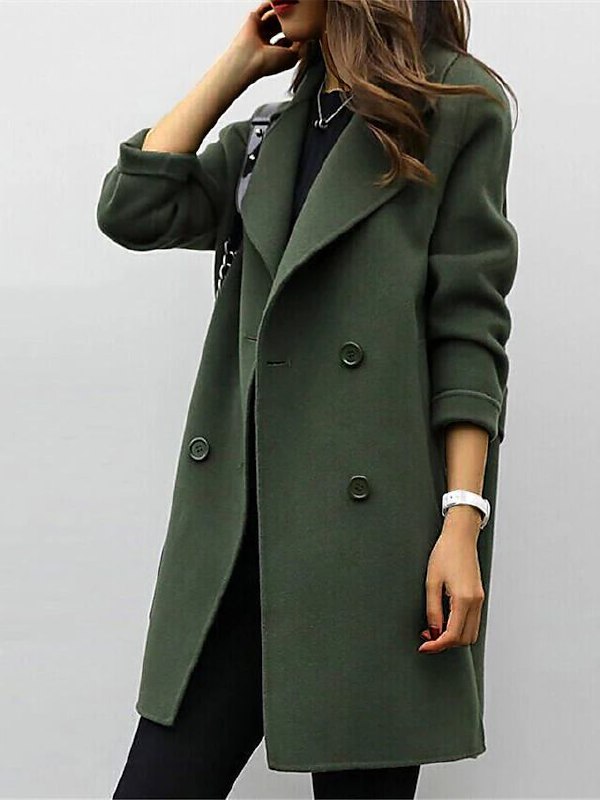 Trench Donna Leggero Caldo Lunghezza Lunga