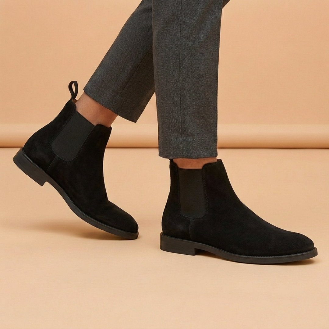 Stivaletti Donna in Pelle Scamosciata Stile Chic