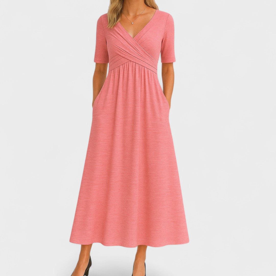 Abito Midi Donna Taglio Raffinato Vestibilità Comfort - Vesarelli