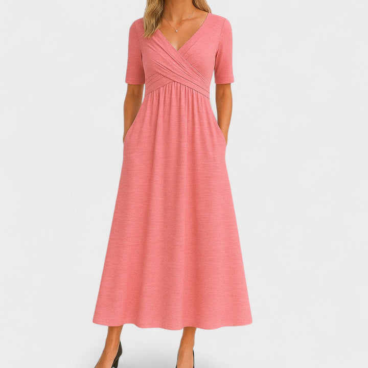 Abito Midi Donna Taglio Raffinato Vestibilità Comfort - Vesarelli