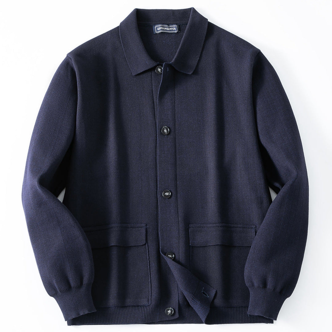 Cardigan Uomo Maglieria Bottoni Vestibilità Comoda