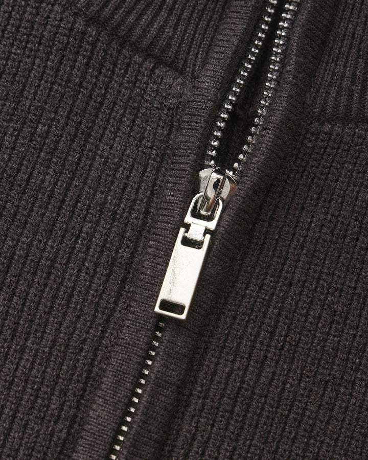 Pullover Uomo Mezzo Zip Maglia Tecnica Strutturata