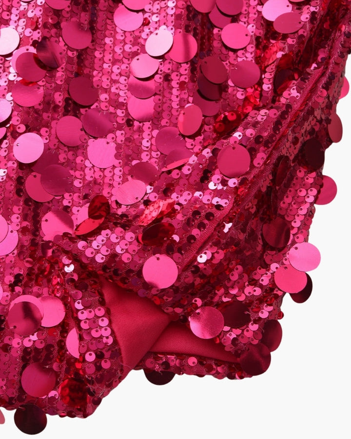 Abito Mini Donna in Paillettes Linea Slip Elegante