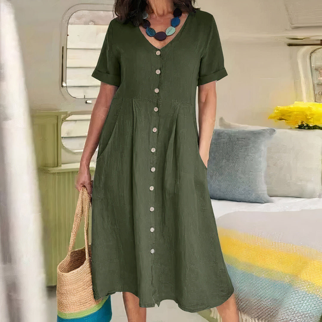 Abito Donna Svasato Leggero Manica Corta