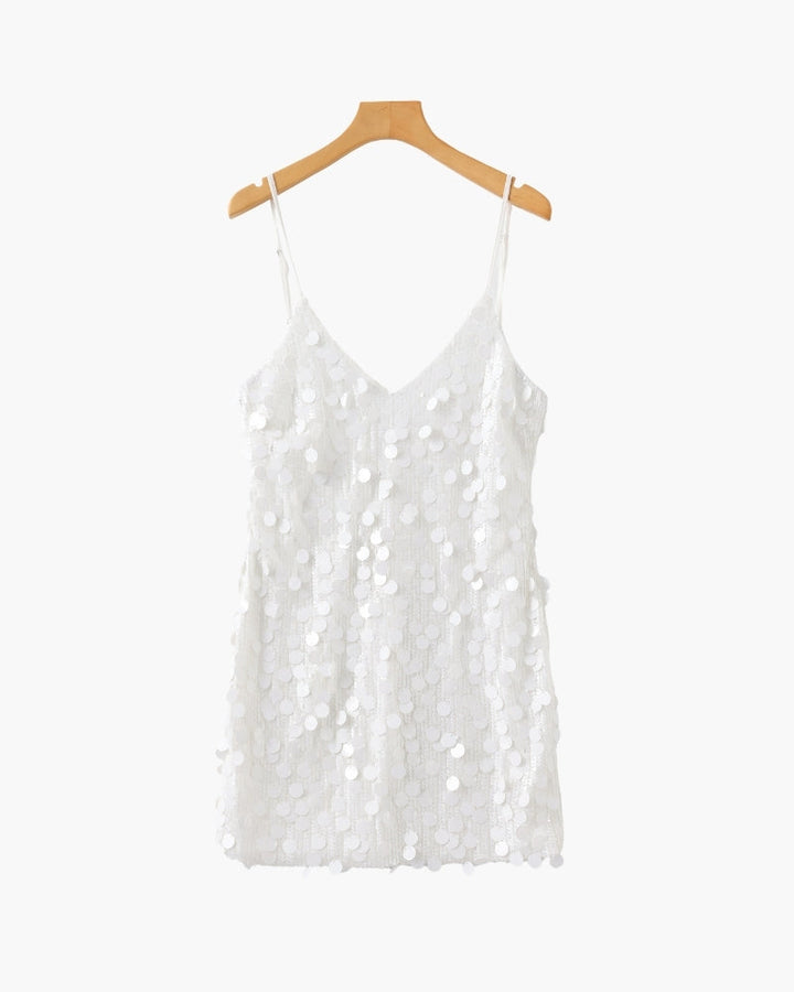 Abito Mini Donna in Paillettes Linea Slip Elegante