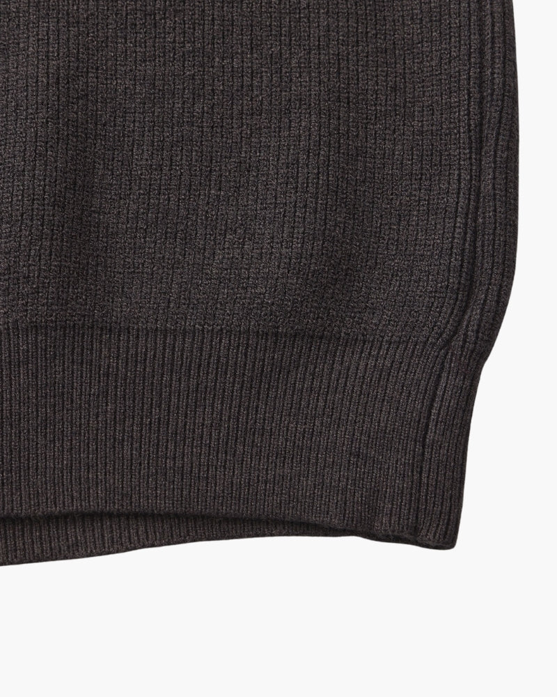 Pullover Uomo Mezzo Zip Maglia Tecnica Strutturata