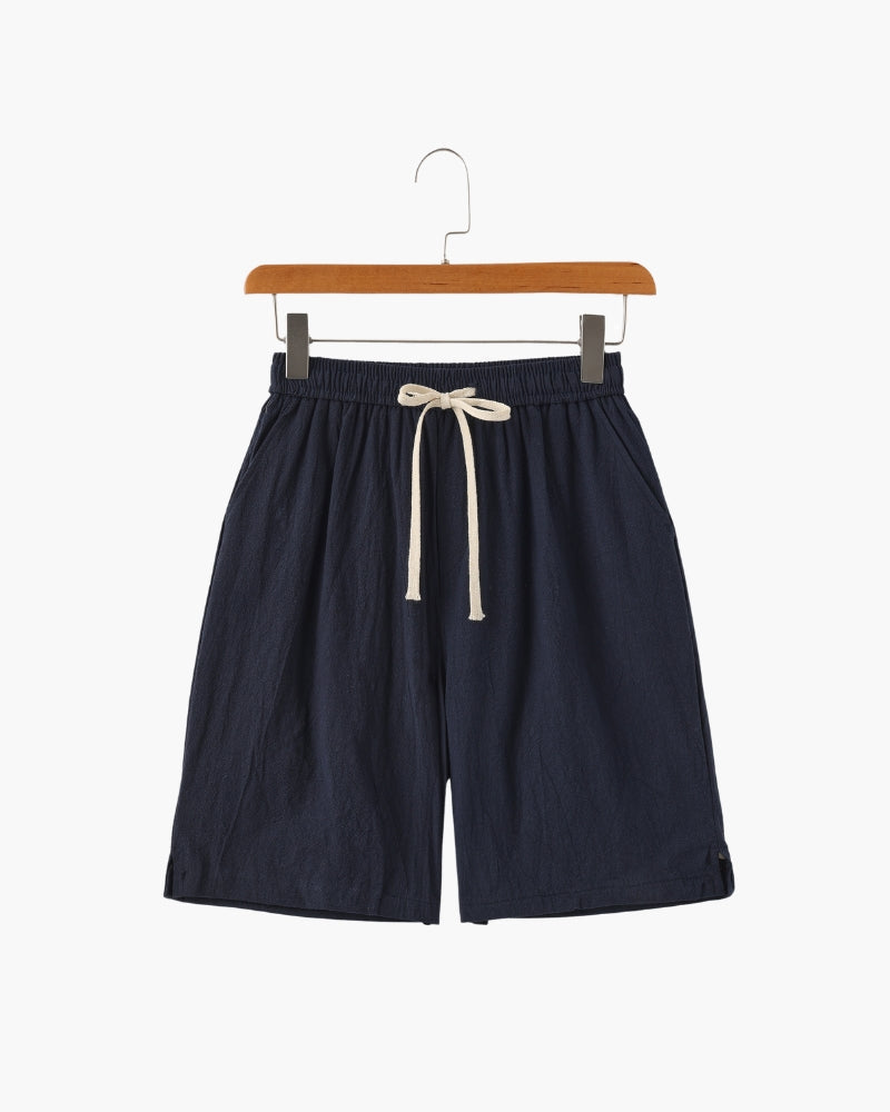 Shorts Uomo in Lino Traspiranti Vita Elastica