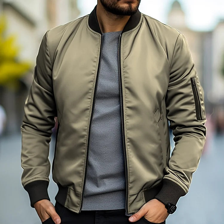 Bomber Uomo Elegante Vestibilità Regolare