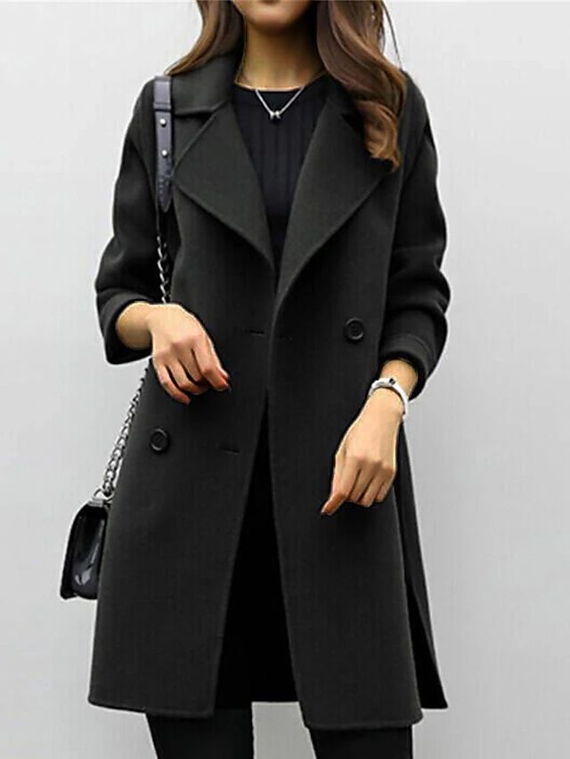 Trench Donna Leggero Caldo Lunghezza Lunga