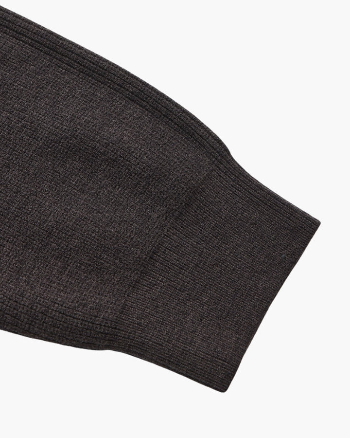 Pullover Uomo Mezzo Zip Maglia Tecnica Strutturata