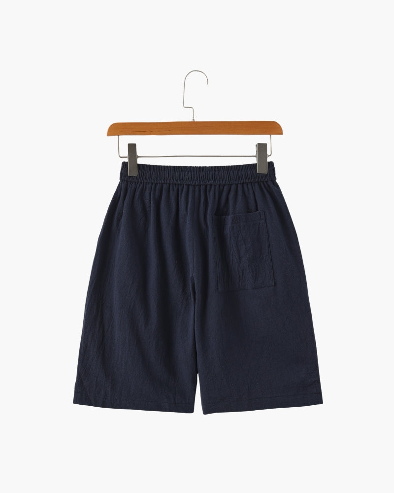 Shorts Uomo in Lino Traspiranti Vita Elastica
