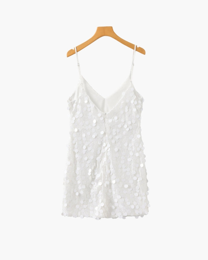 Abito Mini Donna in Paillettes Linea Slip Elegante