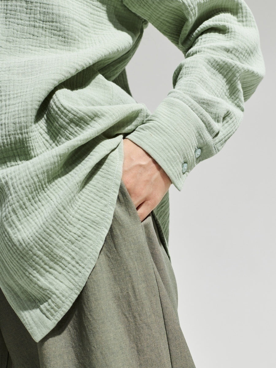 Camicia Donna Cotone Maniche Lunghe Classica