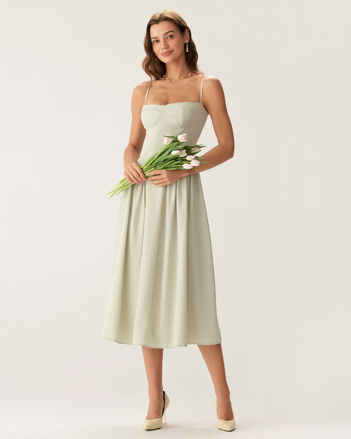 Abito Midi Donna con Tasche Vestibilità Comoda