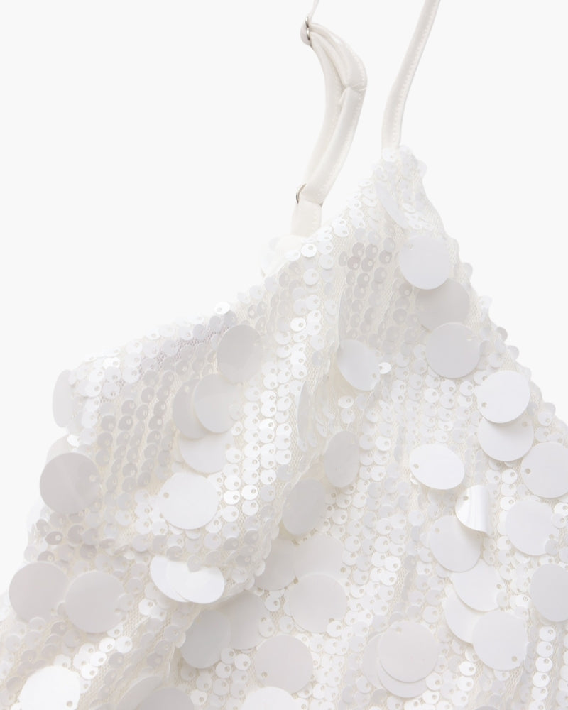 Abito Mini Donna in Paillettes Linea Slip Elegante