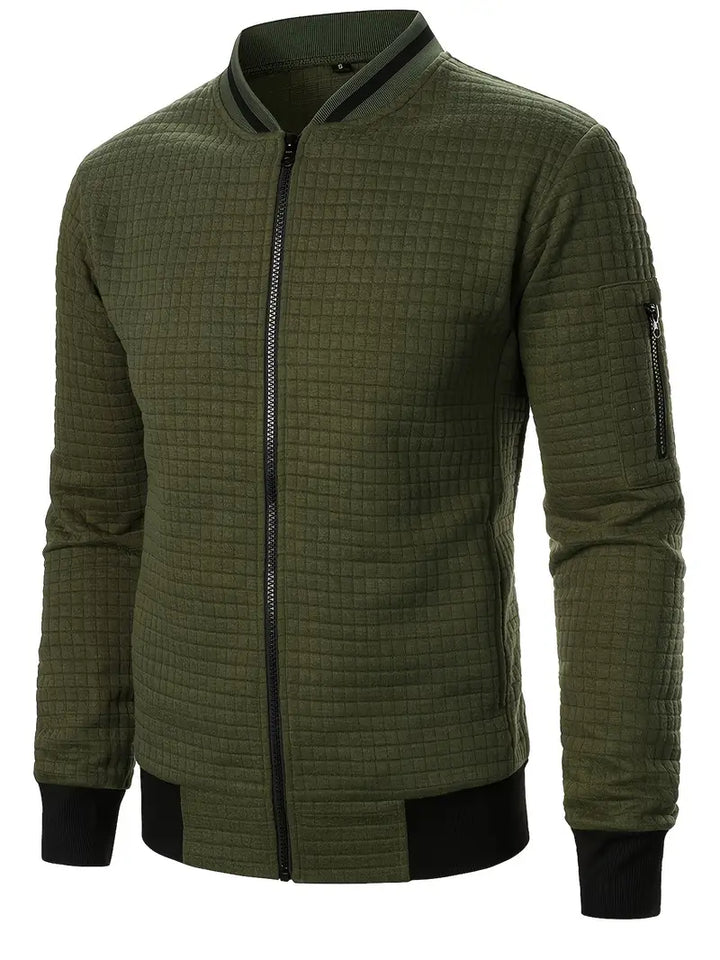 Giacca Uomo Leggera con Cerniera Manica Lunga Casual