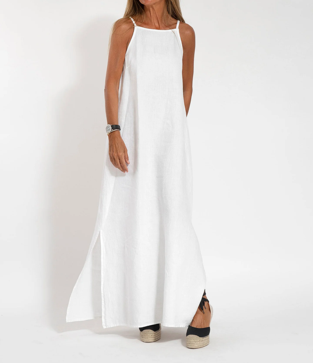 Abito Maxi Donna Scollo All’americana Stile Casual Chic - Vesarelli