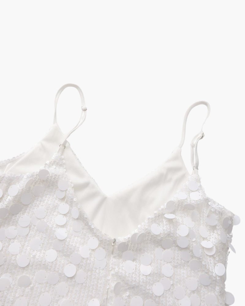 Abito Mini Donna in Paillettes Linea Slip Elegante