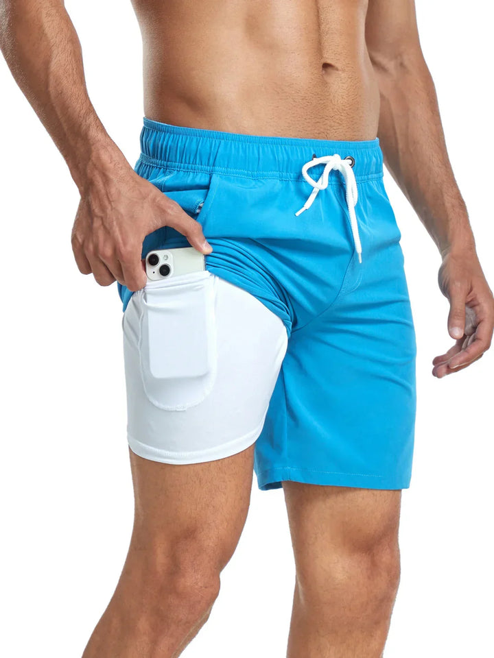 Pantaloncini Uomo Sportivi Asciugatura Rapida Vestibilità Comoda