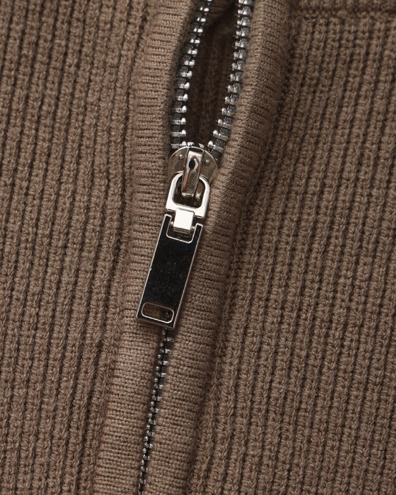 Pullover Uomo Mezzo Zip Maglia Tecnica Strutturata