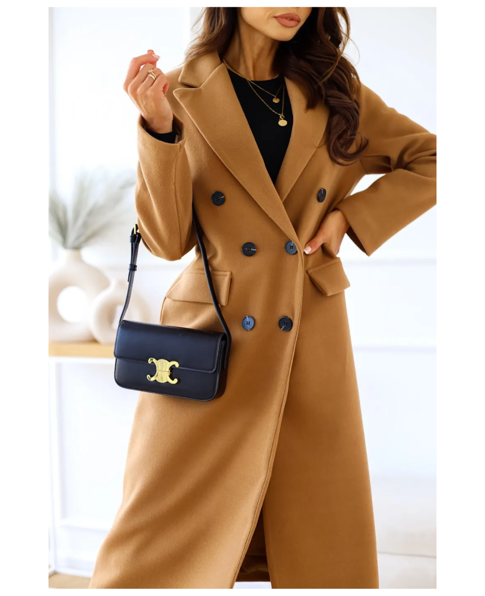 Trench lungo Donna Aderente Tessuto Confortevole Autunno Inverno