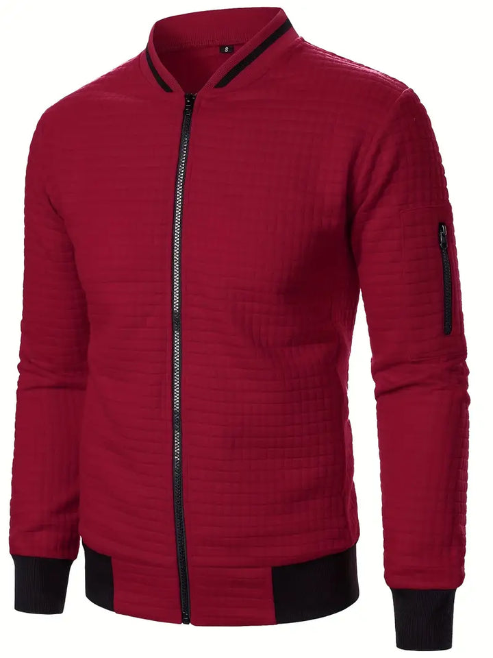 Giacca Uomo Leggera con Cerniera Manica Lunga Casual