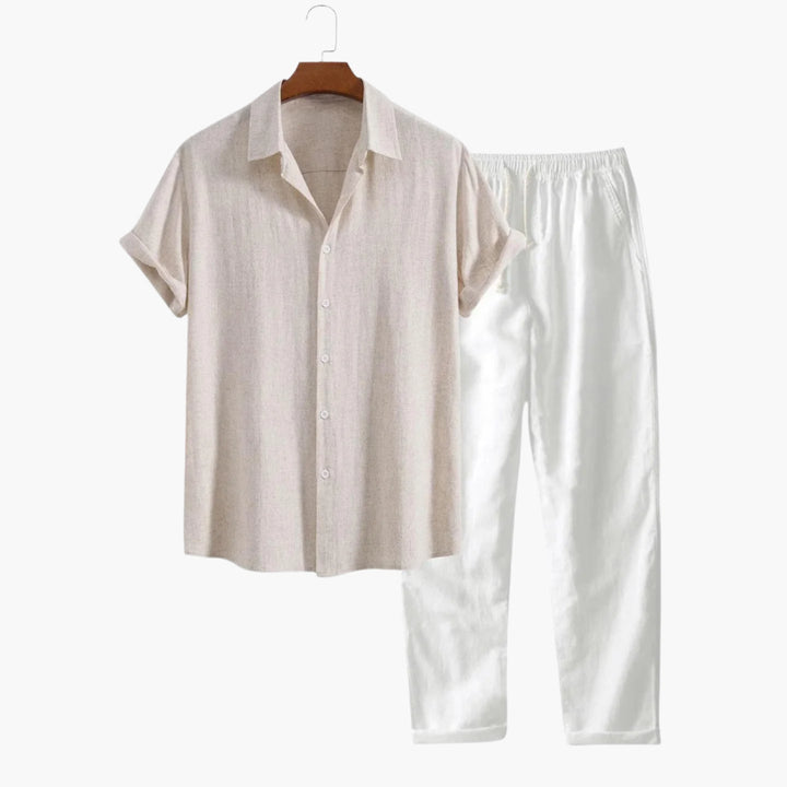 Set Uomo Camicia e Pantaloni Estivi Vestibilità Regular