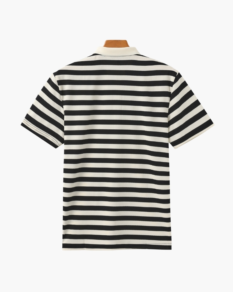 Polo Uomo in Maglia Testurizzata Stile Casual Raffinato