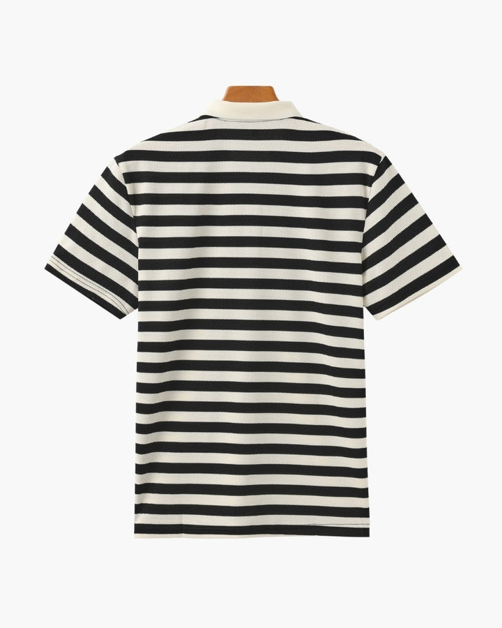 Polo Uomo in Maglia Testurizzata Stile Casual Raffinato
