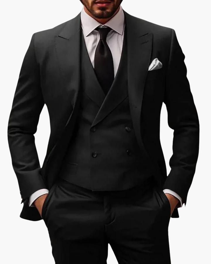 Completo Uomo Tre Pezzi Abito Slim Fit Elegante