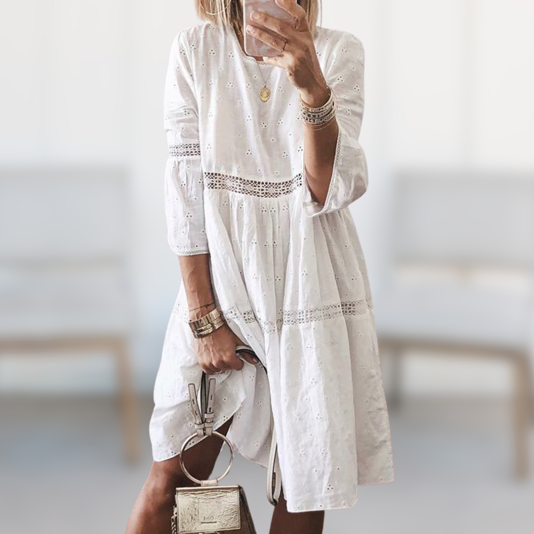 Abito Donna Semplice Elegante Vestibilità Comoda