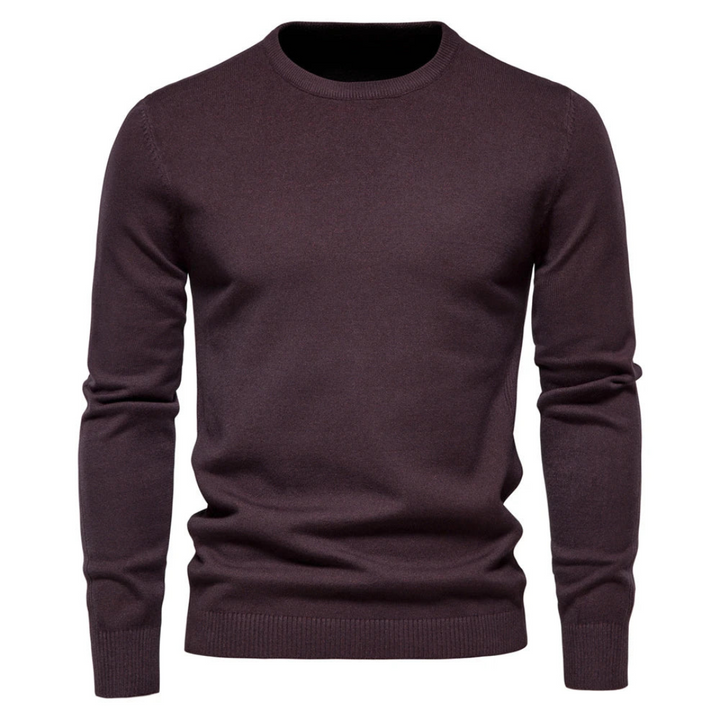 Maglione Uomo Lavorato a Maglia Girocollo Casual