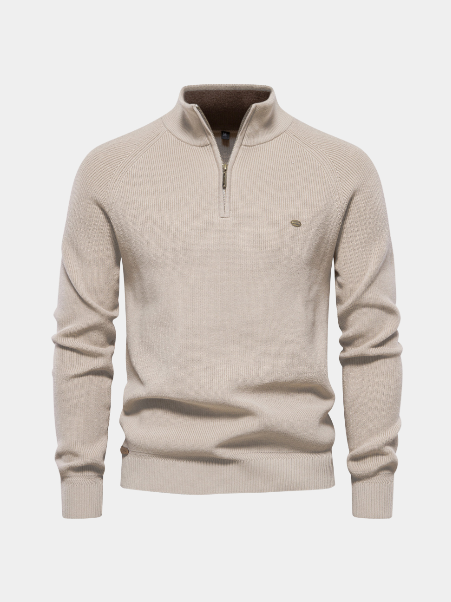 Maglione Uomo Autunnale con Zip Comfort Morbido - Vesarelli
