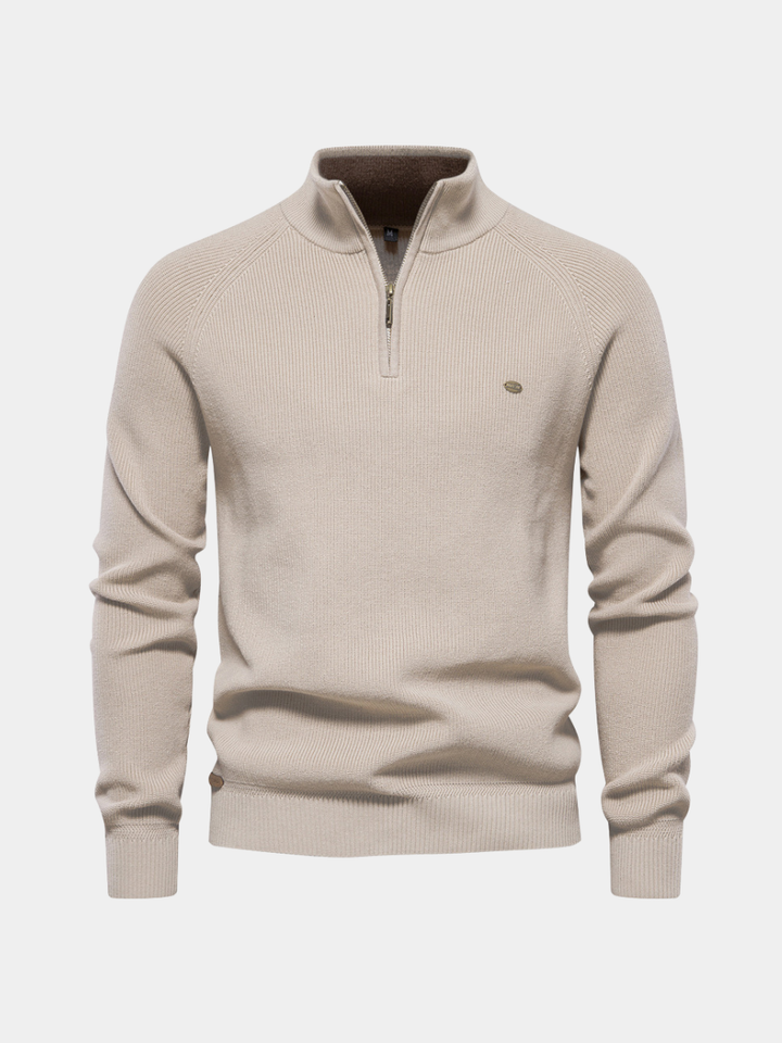 Maglione Uomo Autunnale con Zip Comfort Morbido - Vesarelli