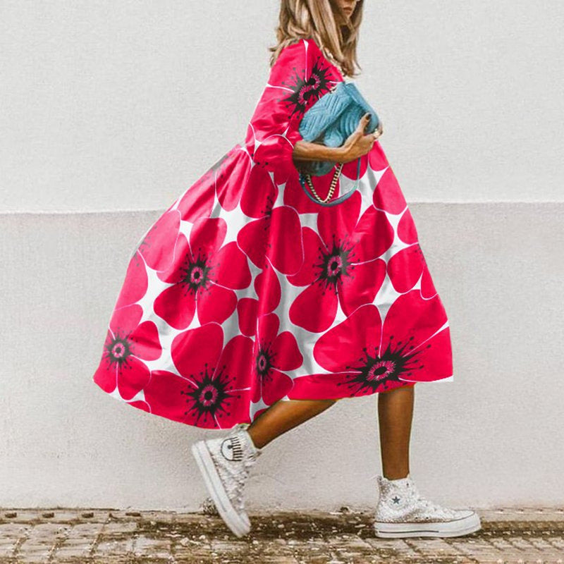 Abito Maxi Donna Floreale Estivo Stile Casual - Vesarelli