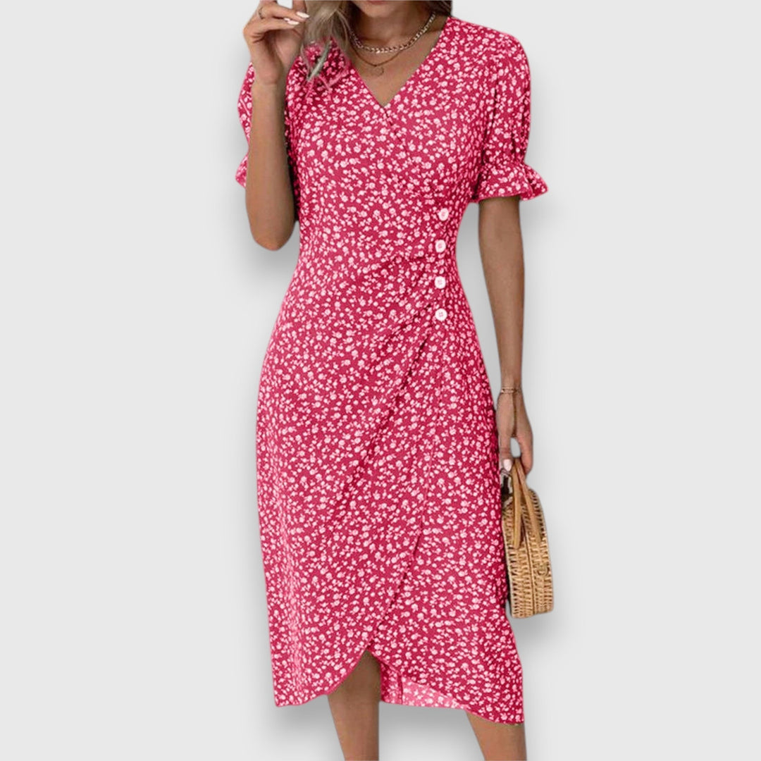 Abito Donna Fantasia Floreale Sottile Linea Femminile