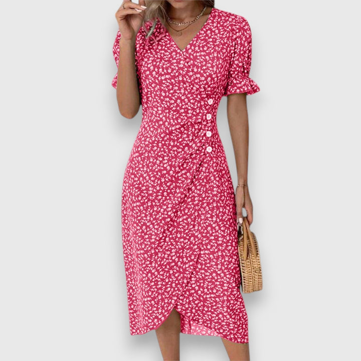 Abito Donna Fantasia Floreale Sottile Linea Femminile