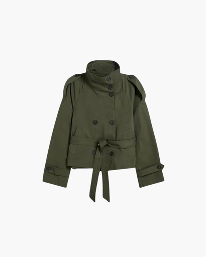 Giacca Donna Trench Tessuto Leggero Stile Classico Slim
