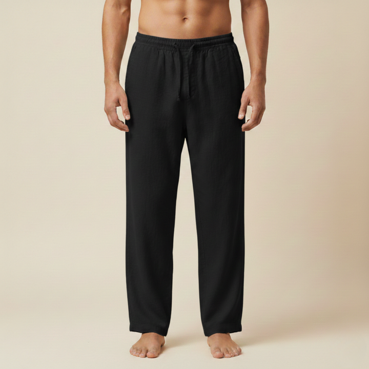 Pantaloni Uomo in Lino Leggeri e Traspiranti Slim Fit