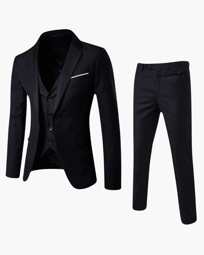 Completo Uomo Due Pezzi Tessuto Elegante Vestibilità Classica