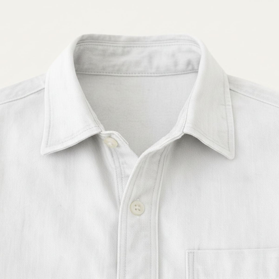 Camicia Uomo in Cotone Jeans Stile Casual