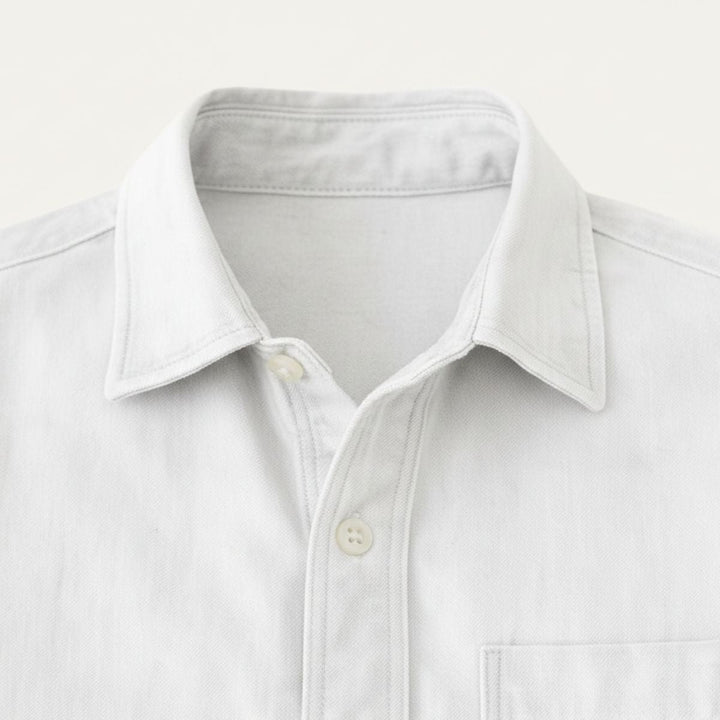 Camicia Uomo in Cotone Jeans Stile Casual