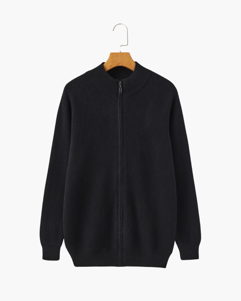 Maglione Uomo con Zip Tessuto Morbido Vestibilità Comoda