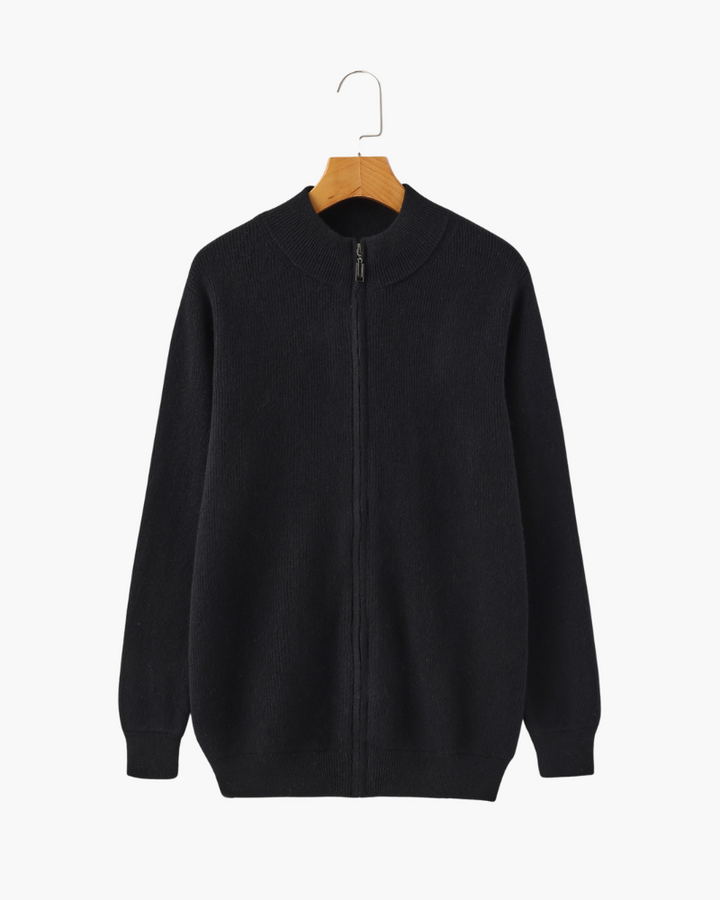 Maglione Uomo con Zip Tessuto Morbido Vestibilità Comoda