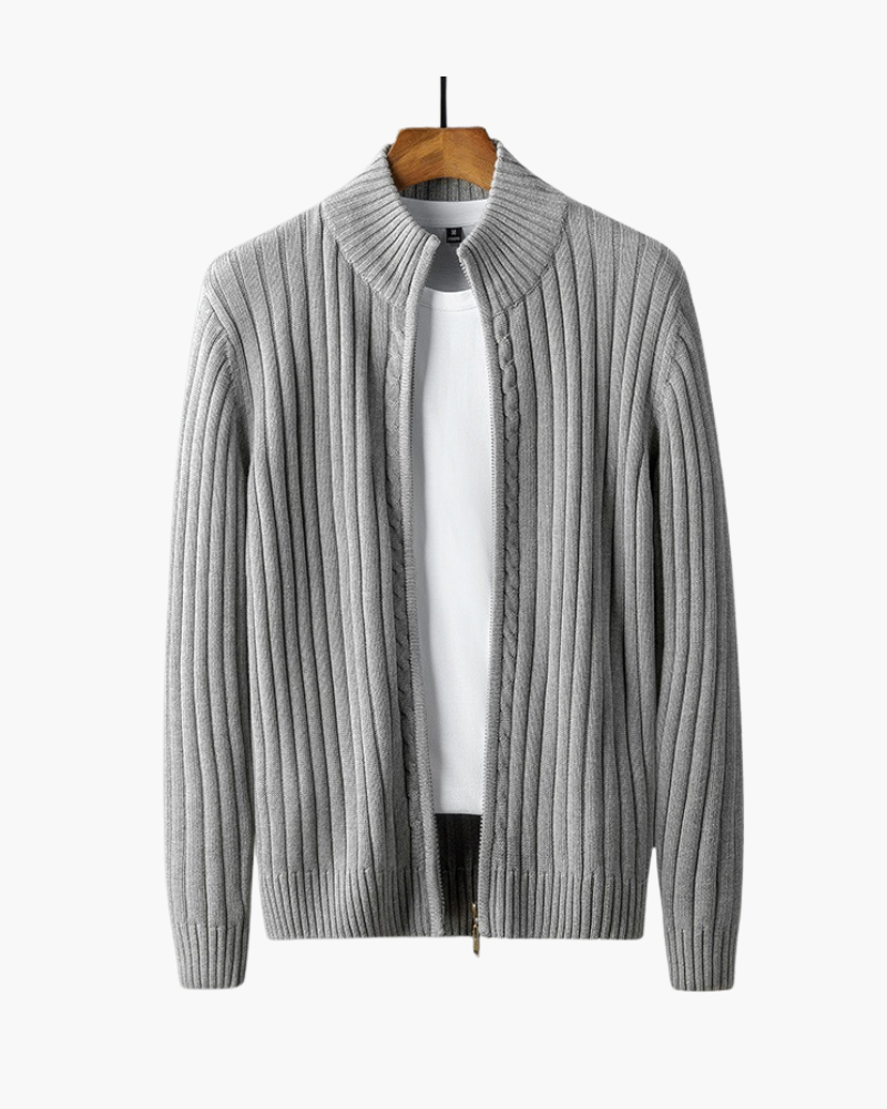 Gilet Uomo con Zip Tessuto Morbido Vestibilità Classica - Vesarelli