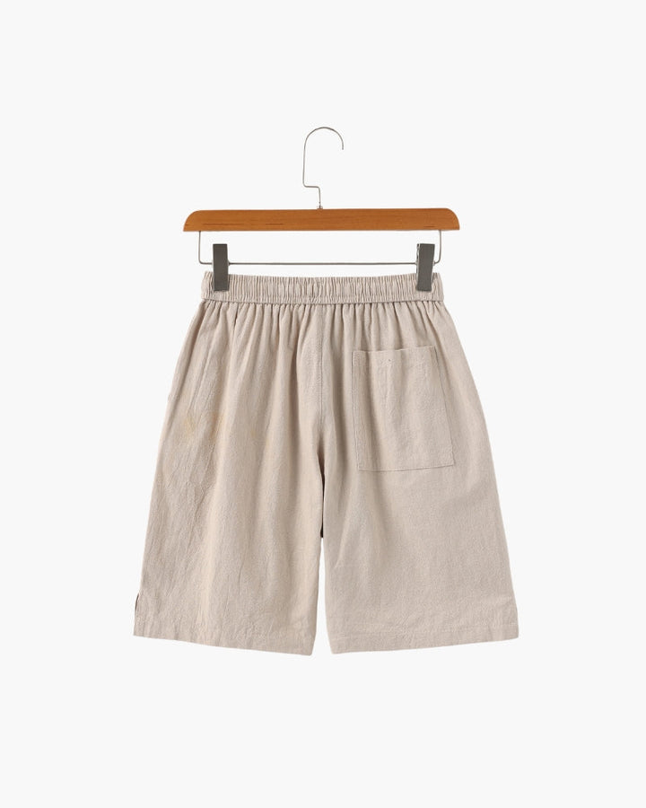 Shorts Uomo in Lino Traspiranti Vita Elastica